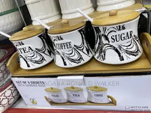 3pcs Set of Carnister Sugar Bowls