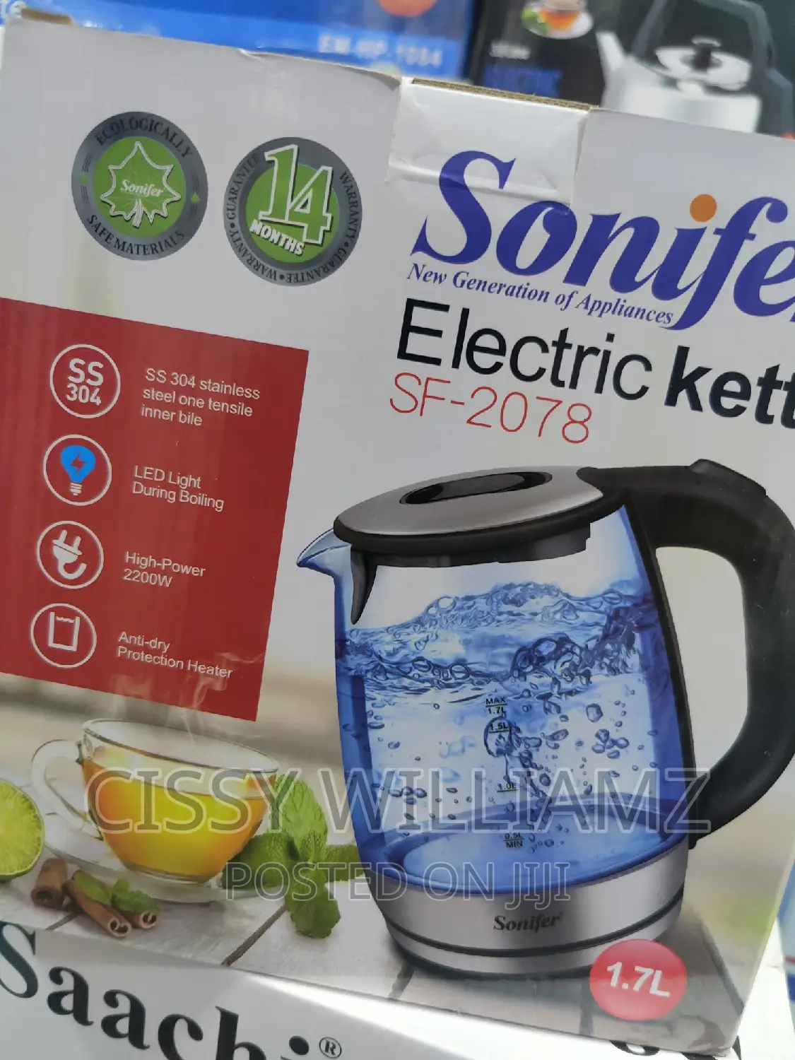 Sonifer Electric Glass Kettle/Water Kettle/Glass Kettle