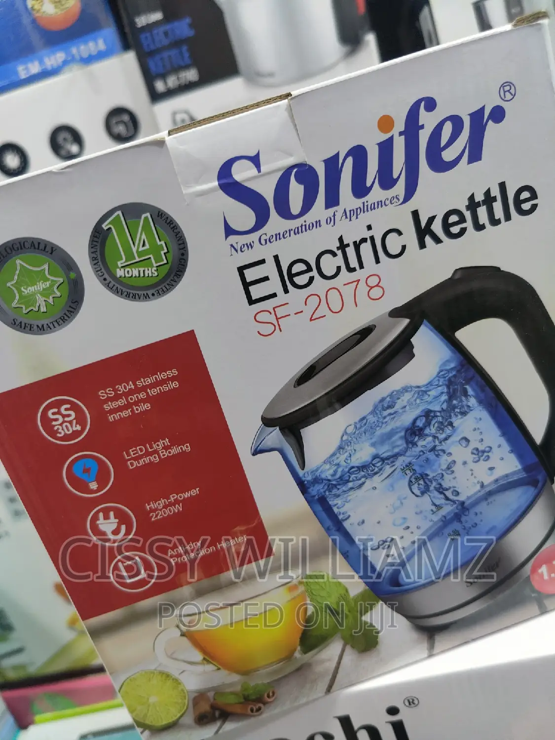 Electric Glass Kettle/Sonifer Electric Glass Kettle