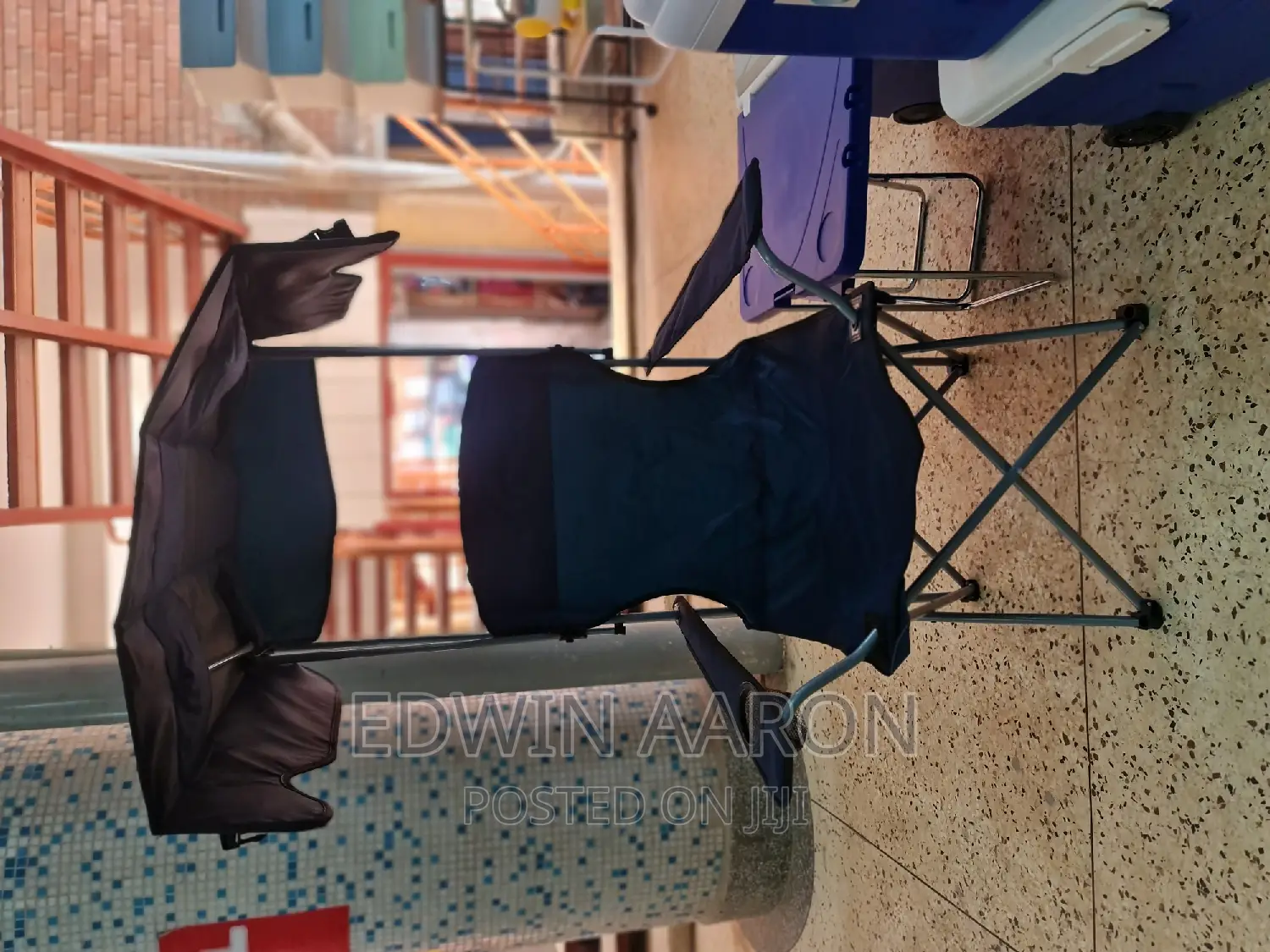 Foldable Camping Chair With Shade Cap