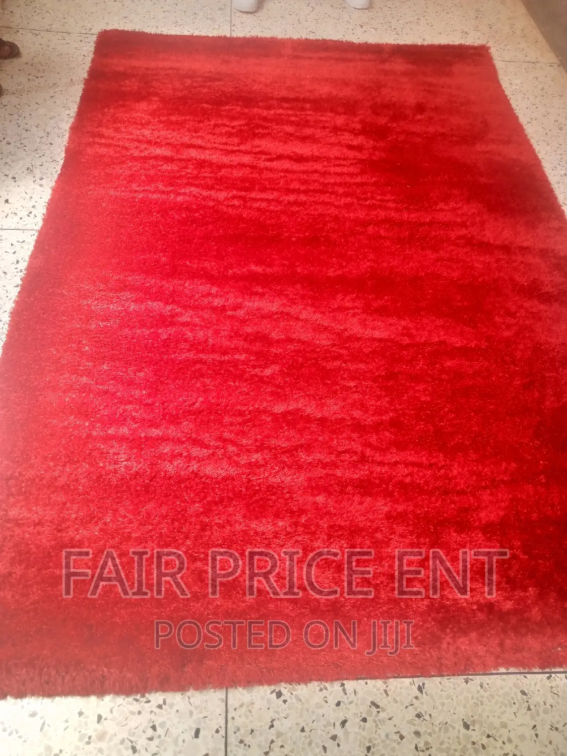 Heavy Wool Shaggy Ruger Carpet.1.5x2metres.( Red)