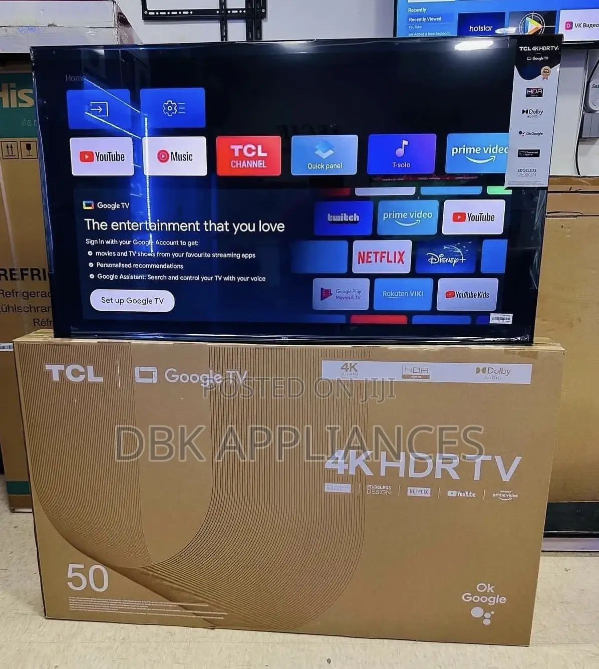 TCL 50-Inch Uhd HDR Google Tv; Smart Tv
