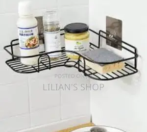 Durable Self Adhesive Kitchen/ Bathroom Corner Shelf