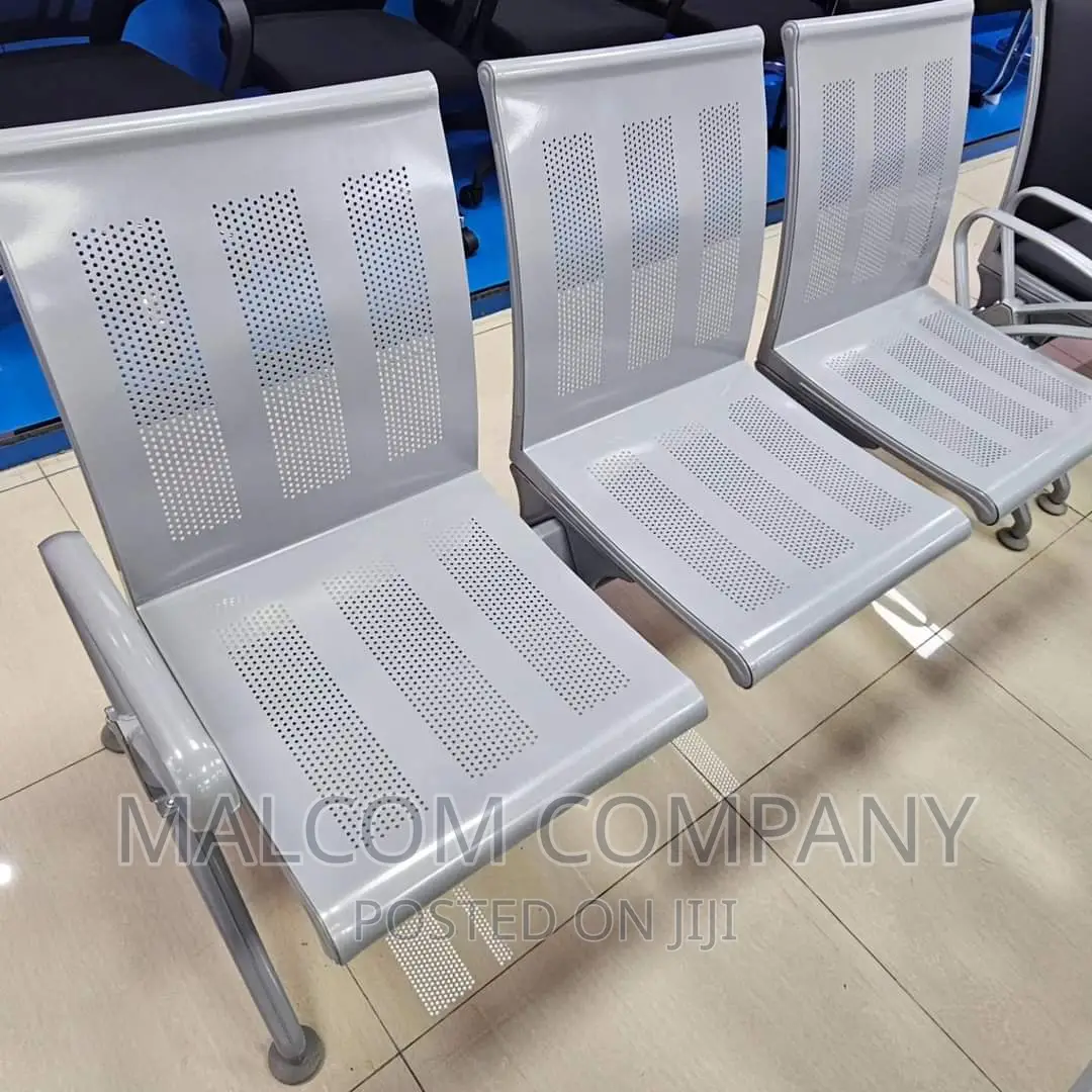 Three Seater Waiting Stainless Metallic Chairs