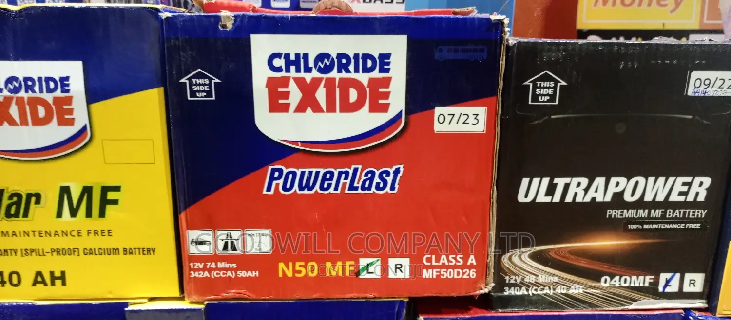 50ah Car Battery MF Chloride Exide
