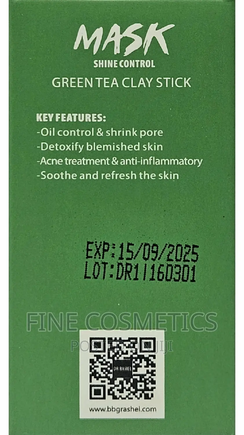 Green Tea Mask | Pimple Off Clay Stick for Black Spots/Acne