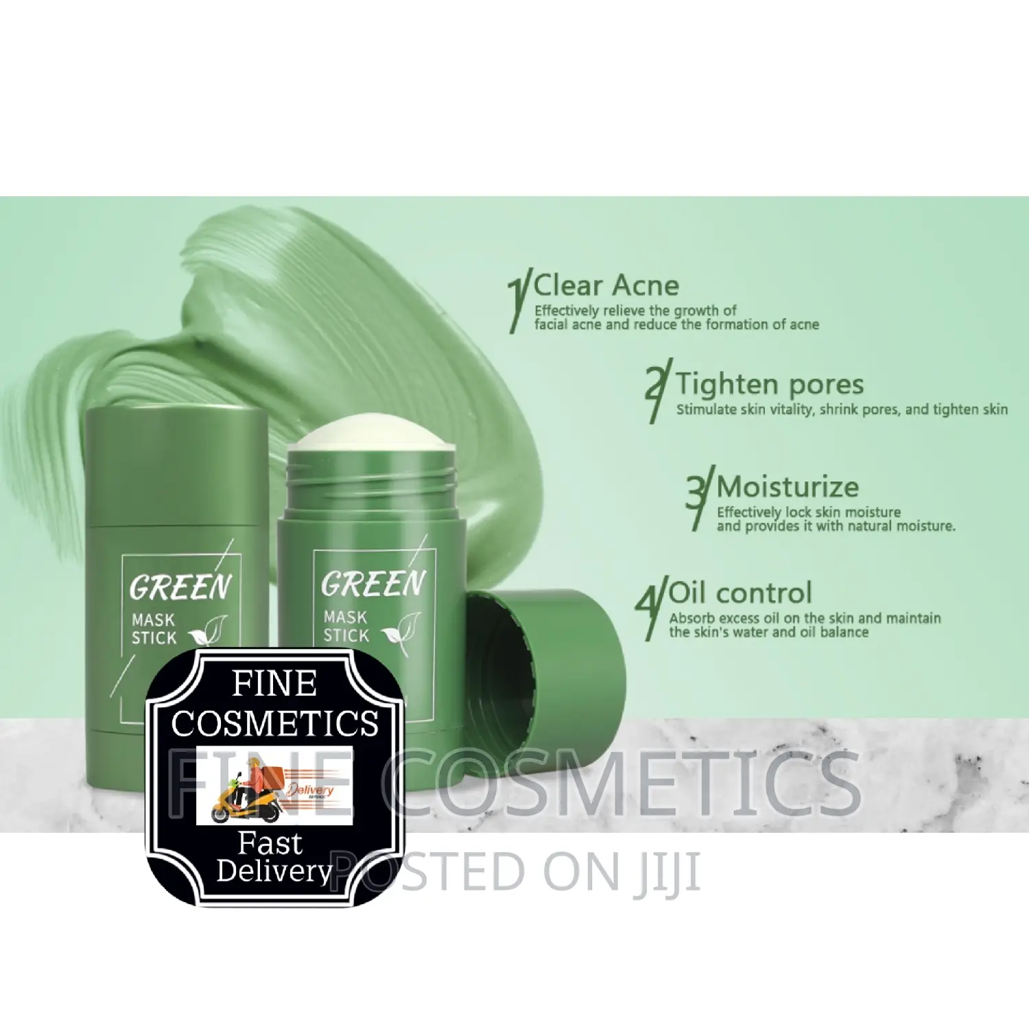 Green Tea Mask | Pimple Off Clay Stick for Black Spots/Acne