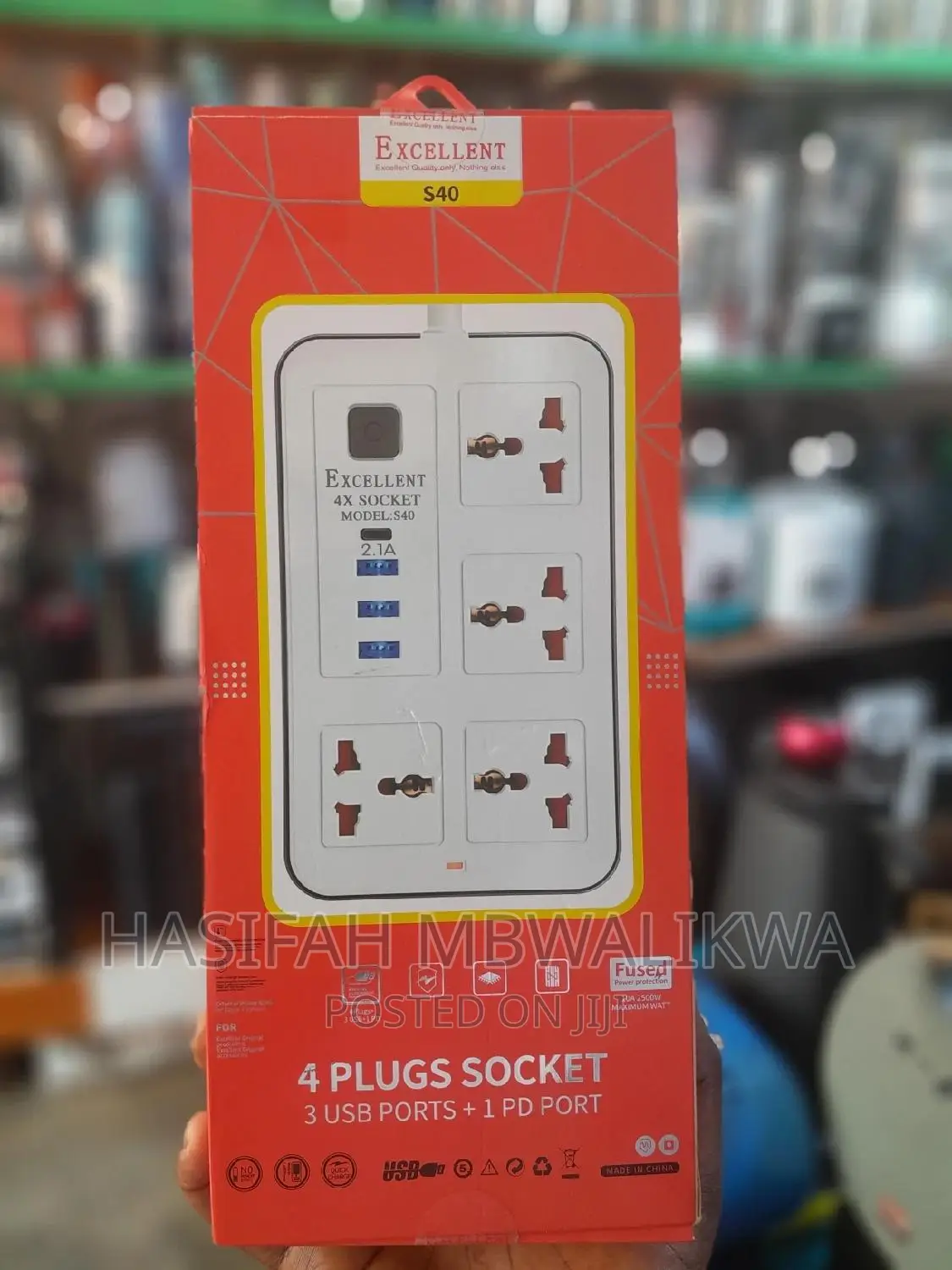 Excellent 4 Plugs Socket, 3 USB Ports + 1 Type C Port