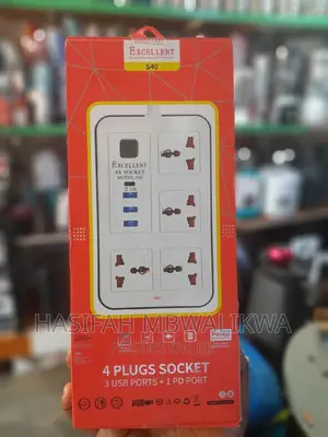 Excellent 4 Plugs Socket, 3 USB Ports + 1 Type C Port