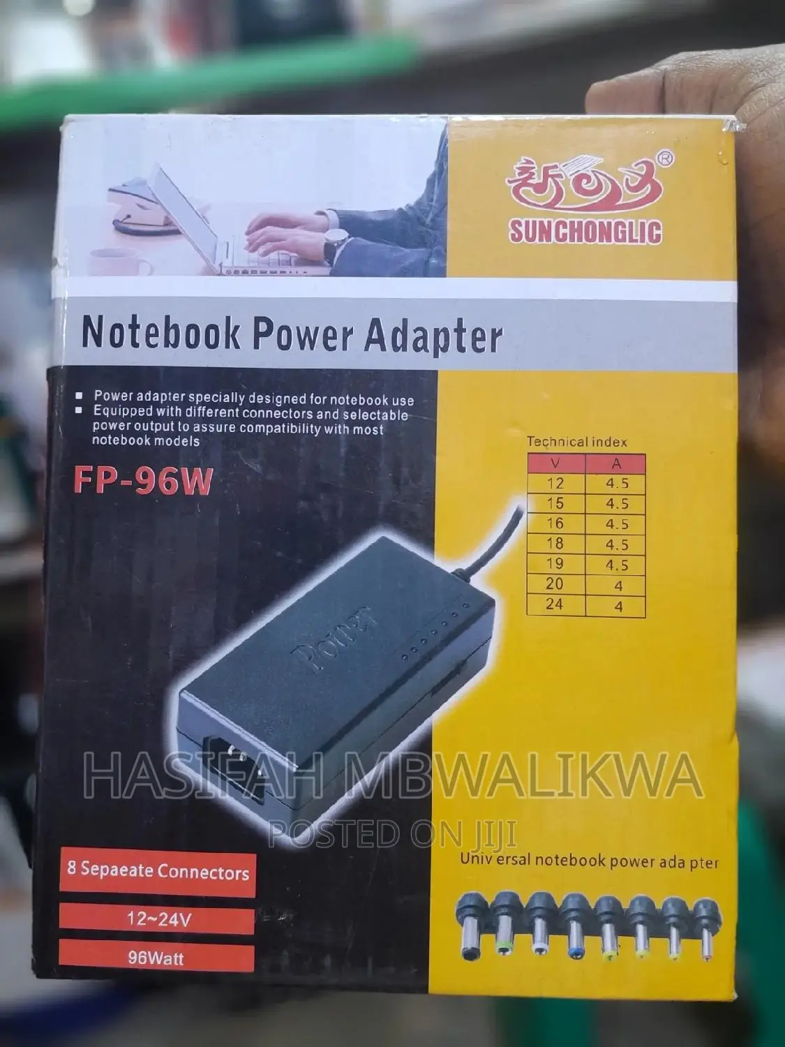 Note Book Power Adapter + 8 Connectors