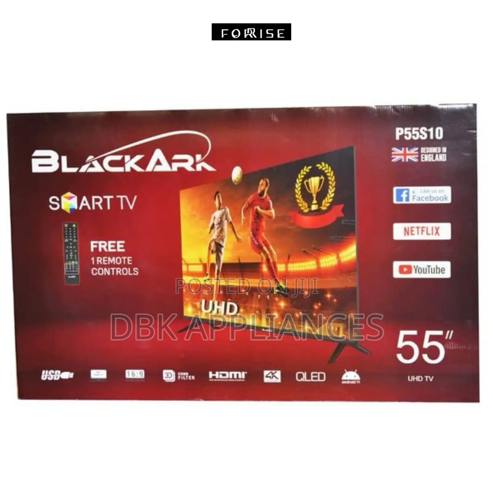 Black Ark 55inch Uhd Smart TVS England Made