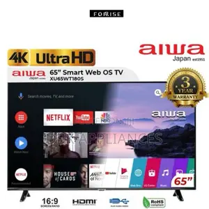Aiwa 65inch Smart 4hdr TVS Japan Original