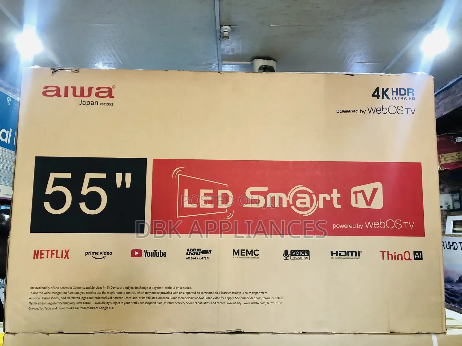 Aiwa 55inch Smart LED HDR TVS Original