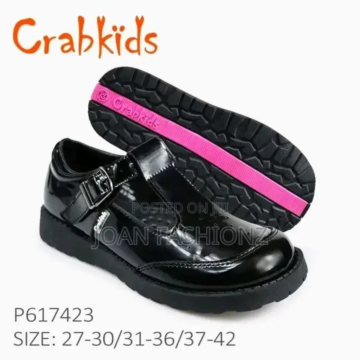 Original Girls Crab Shinny Kid Shoes-Black