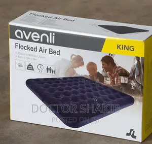 6 by 6 Avenli Flocked Air Bed