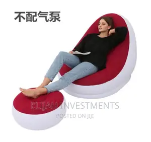Inflatable Foldable Recliner Single Flocking Sofa Set