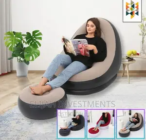 Inflatable Foldable Recliner Single Flocking Sofa Set
