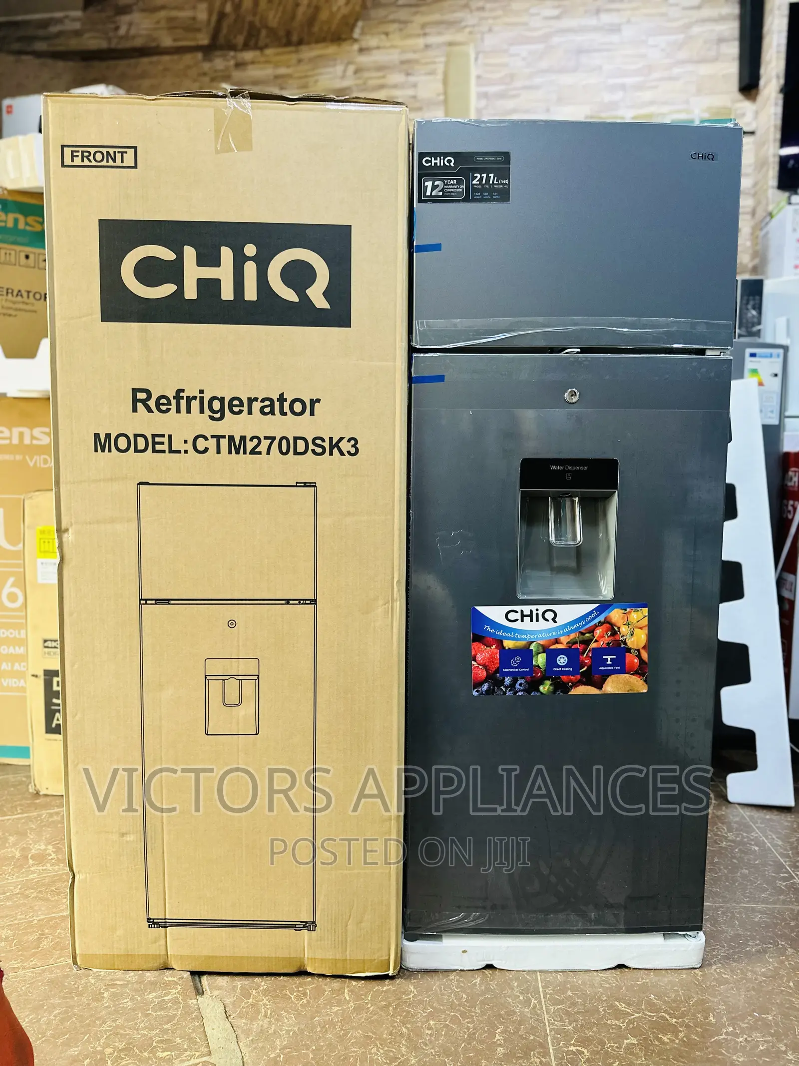 Chiq 270litres Double Door Refrigerator