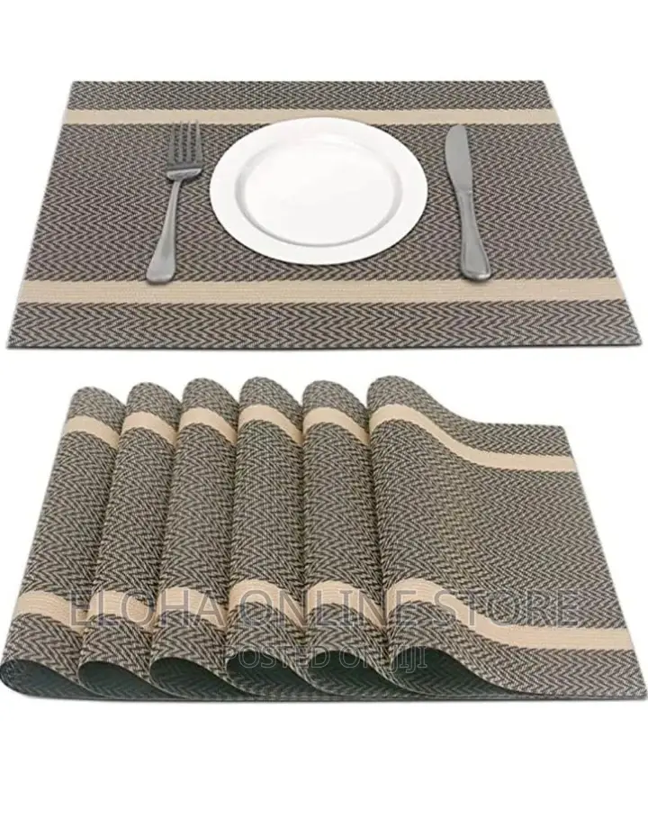 6 PCS Plain Colors Table Mats