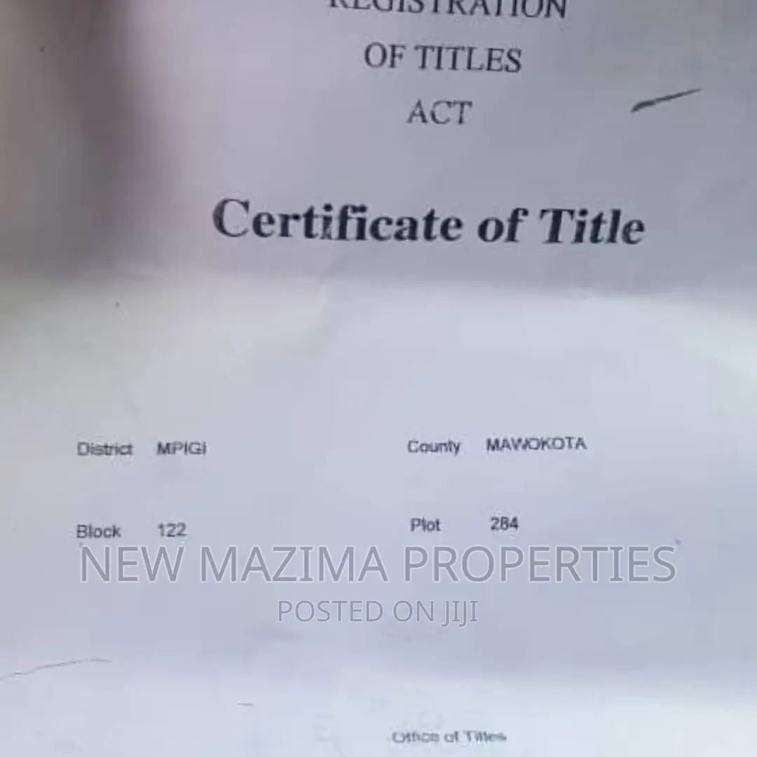 Verynice Titled Plot Onquicksale in Maya Nakirebe Masaka Rd