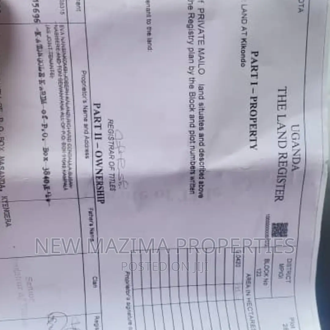 Verynice Titled Plot Onquicksale in Maya Nakirebe Masaka Rd