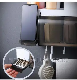 Punch Free Super Bathroom Toothbrush Holder Storage Rack