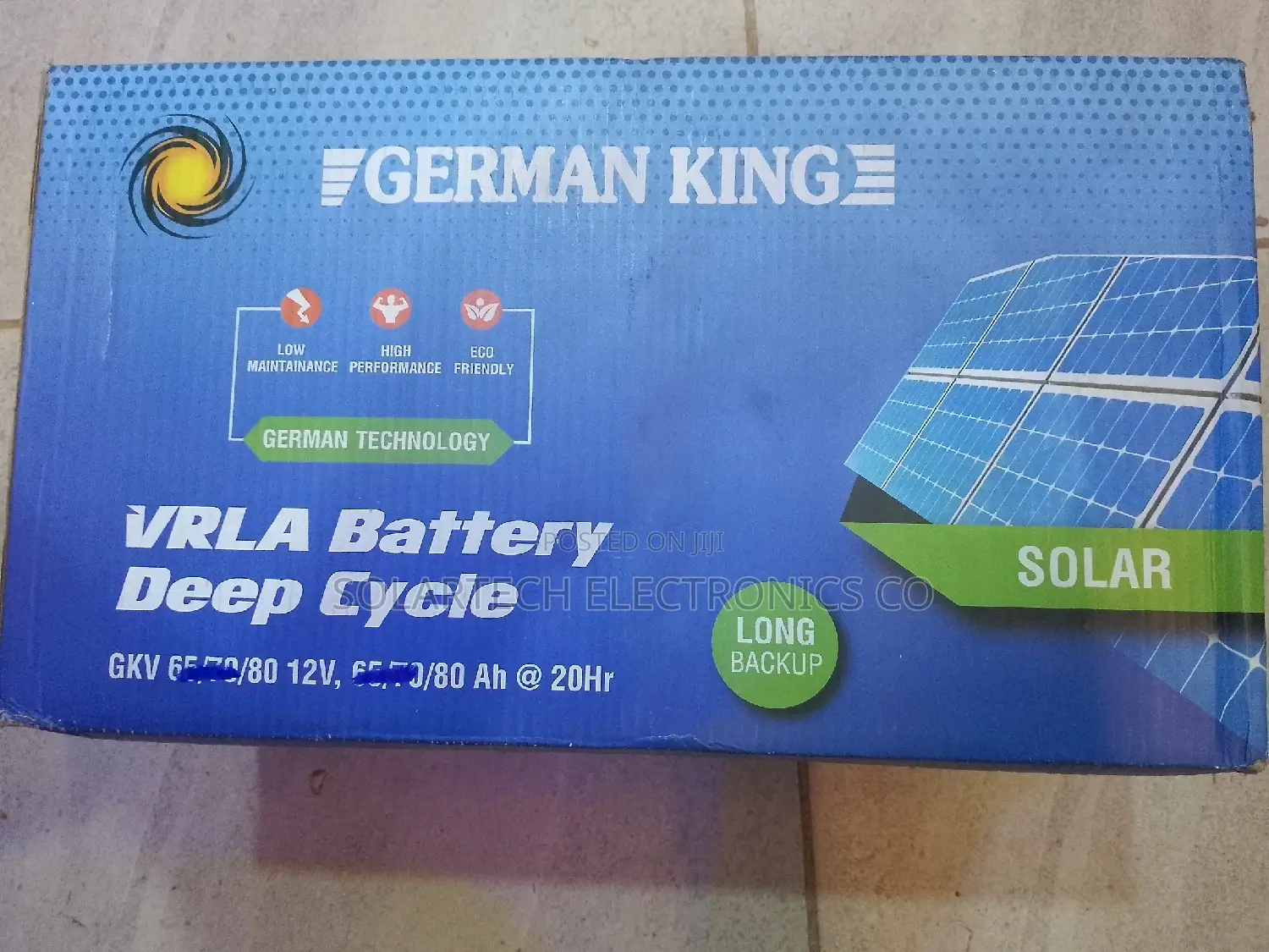 80 Amps German King VRLA Battery