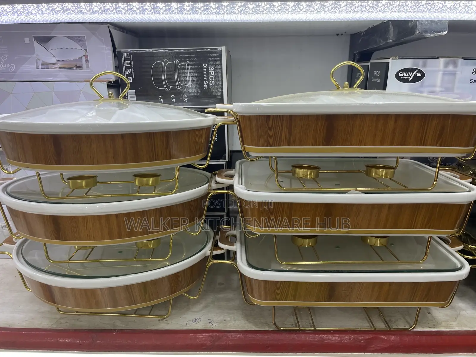 3pcs Set of Classic Ceramic Dish Warmers