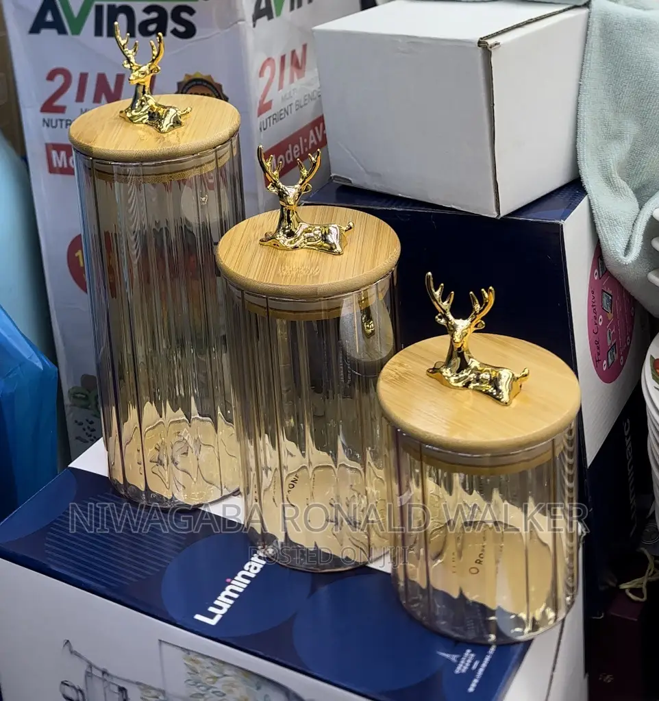 3pcs Set of Carnister Sugar Bowls