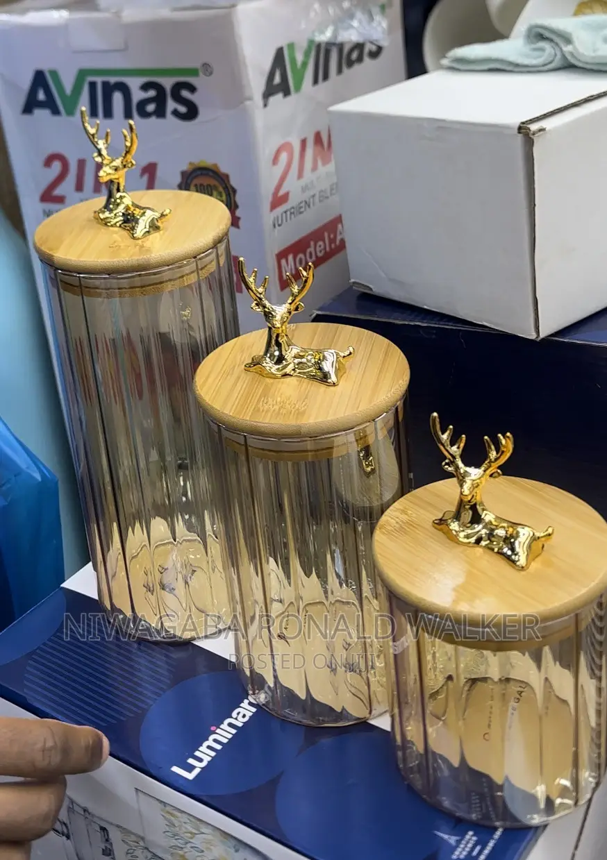 3pcs Set of Carnister Sugar Bowls