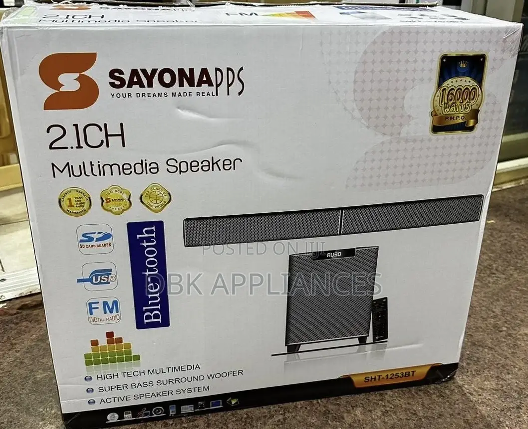 Sayonapps 2.1ch Soundbar Speakers Available
