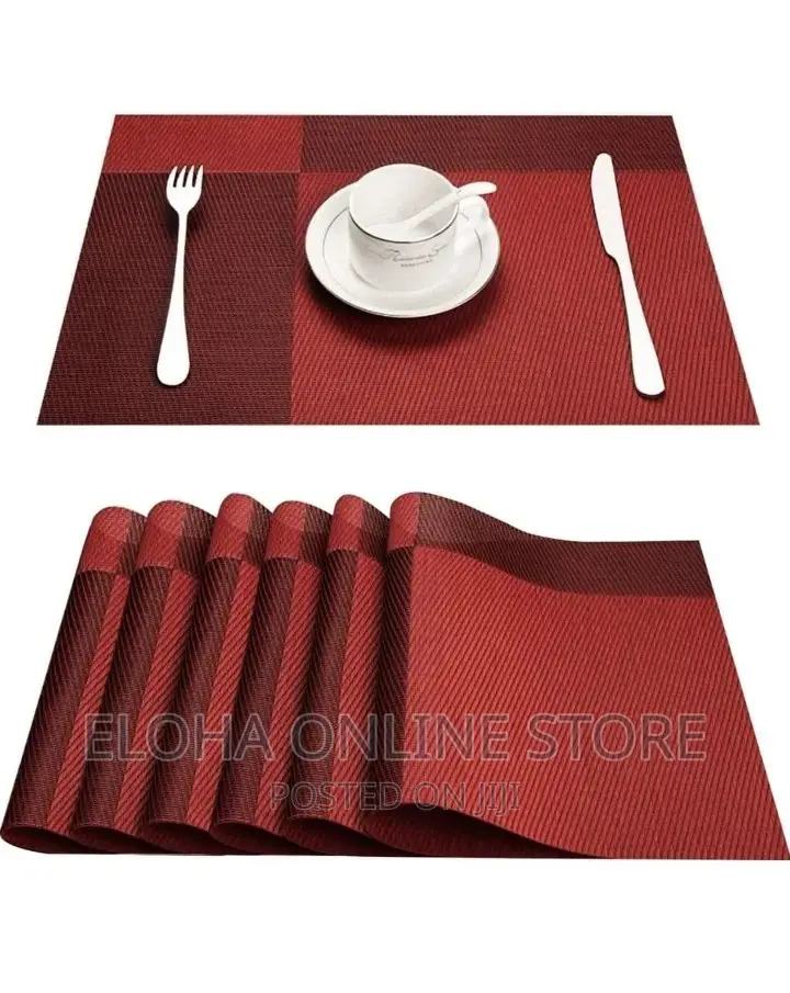 6 PCS Table Placement Mats All Colors