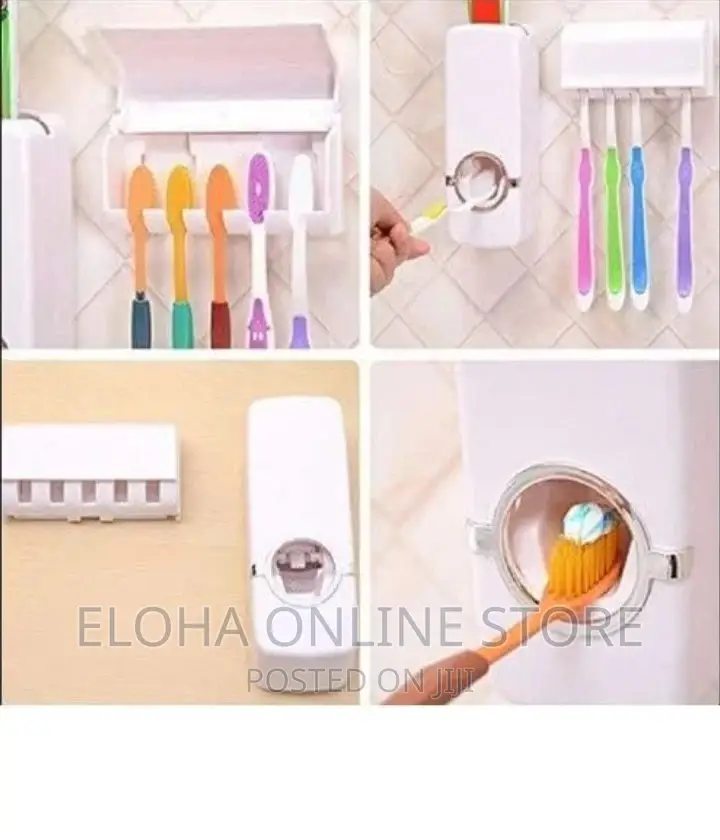Toothpaste Dispenser Squeezer (Toothbrush Holder)