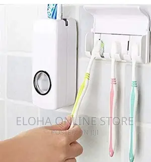 Toothpaste Dispenser Squeezer (Toothbrush Holder)