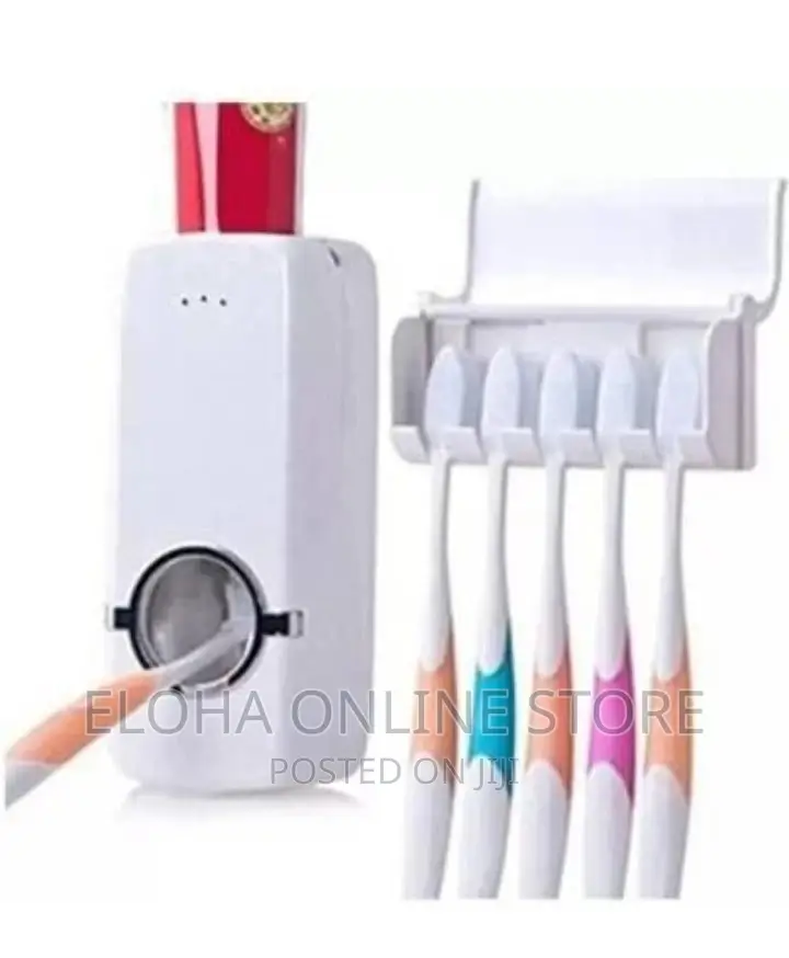 Toothpaste Dispenser Squeezer (Toothbrush Holder)