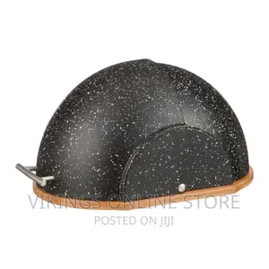 Black Wooden Bread Box