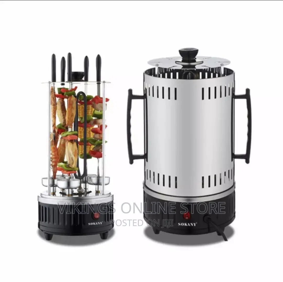Sokany 6pc Barbeque Electric Skewers- Silver