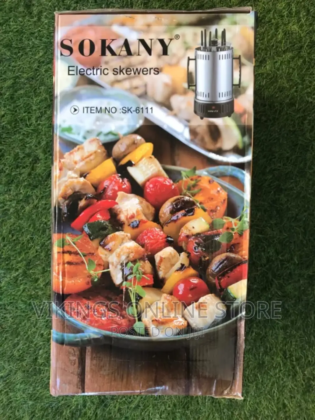 Sokany 6pc Barbeque Electric Skewers- Silver