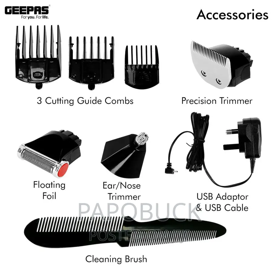 Geepas 7 in 1 Grooming Kit