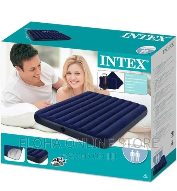 Intex Inflatable Mattress With Two Pillows
