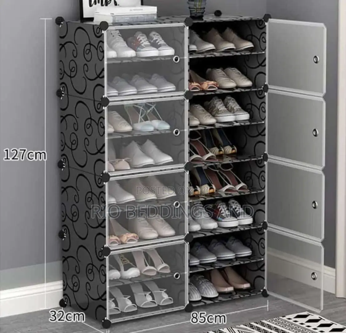 Plastic Shoe Rack With Two Columns