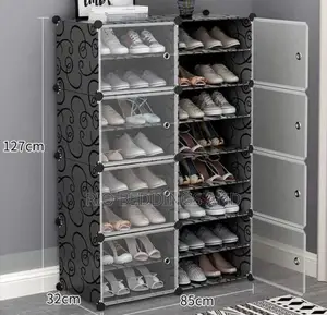 Plastic Shoe Rack With Two Columns