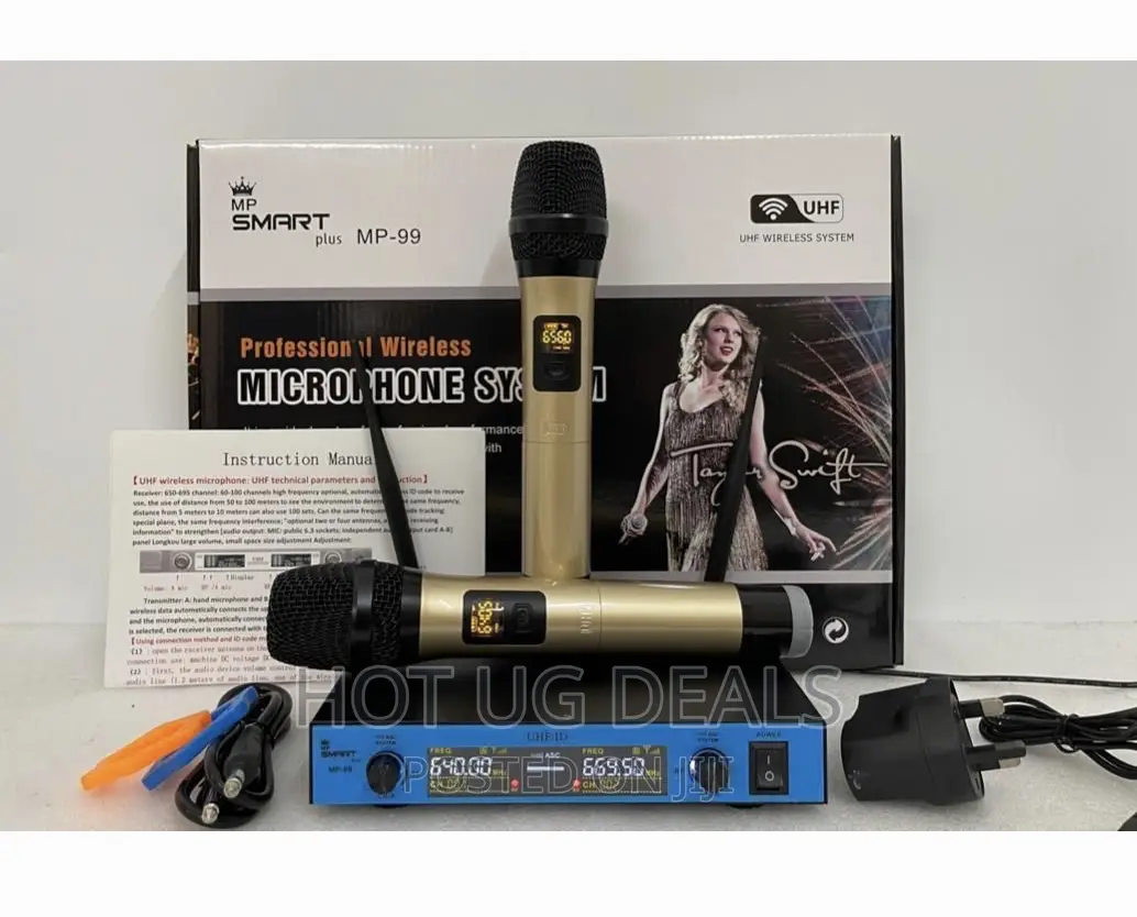 2 .1 Smartplus Professional Wireless Microphone- Gold, Black