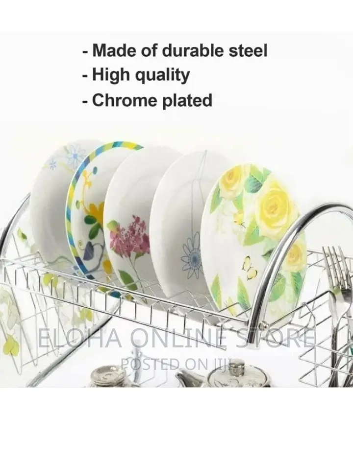 2 Tier Kitchen Countertop Dish Rack And Drainer
