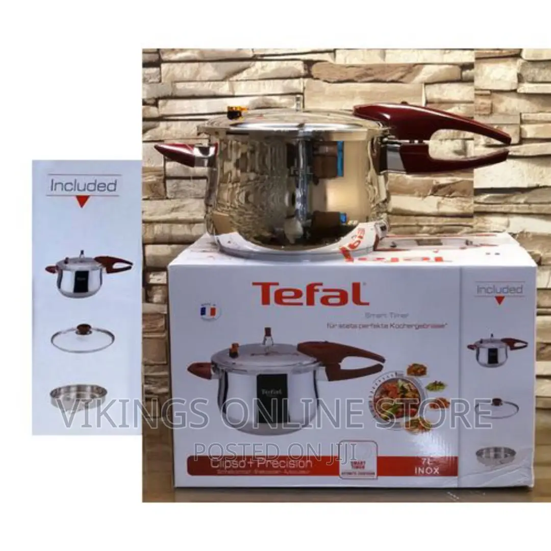 Tefal 6litres Stainless Steel Pressure Cooker With -Silver