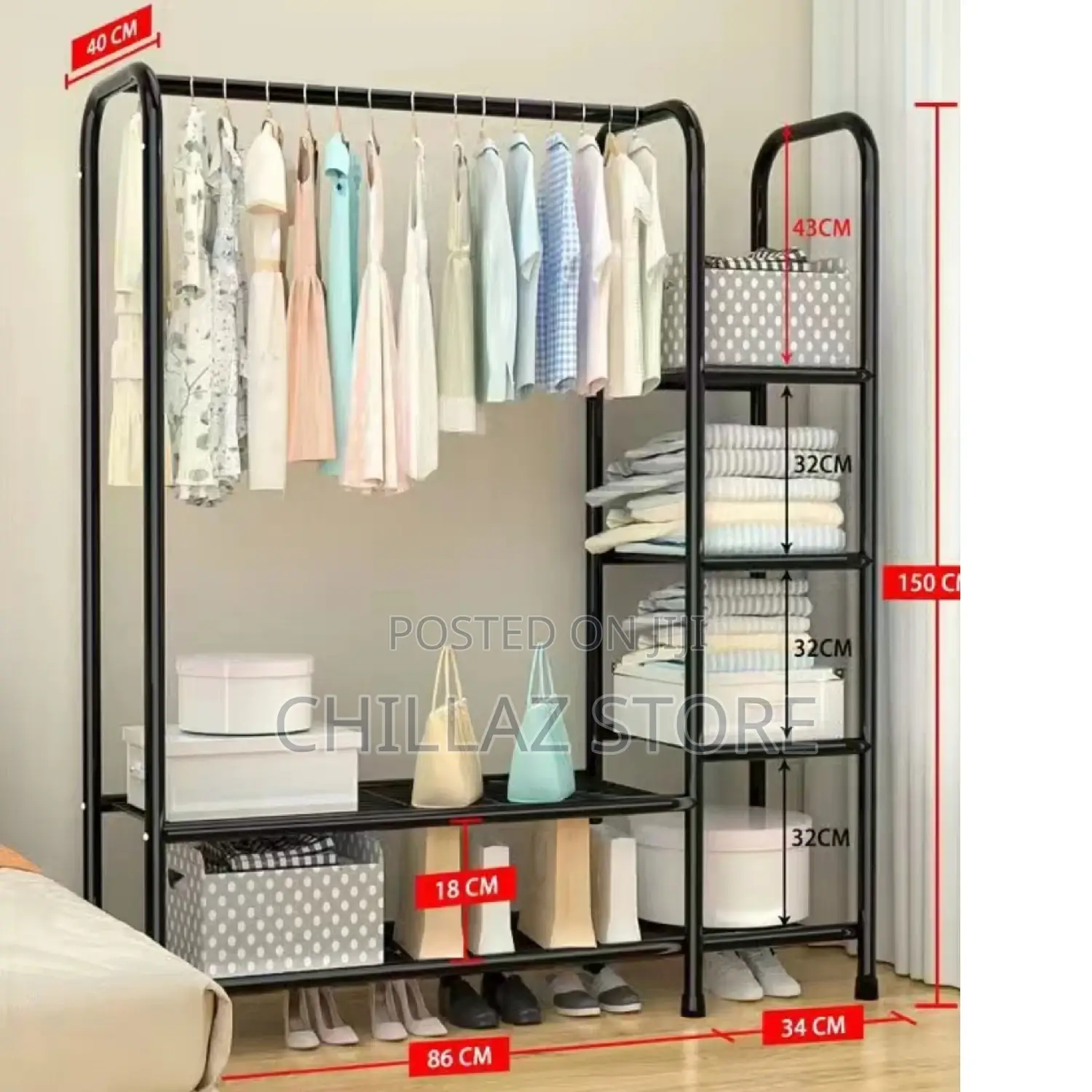 Strong Metallic Clothes Storage Rack.