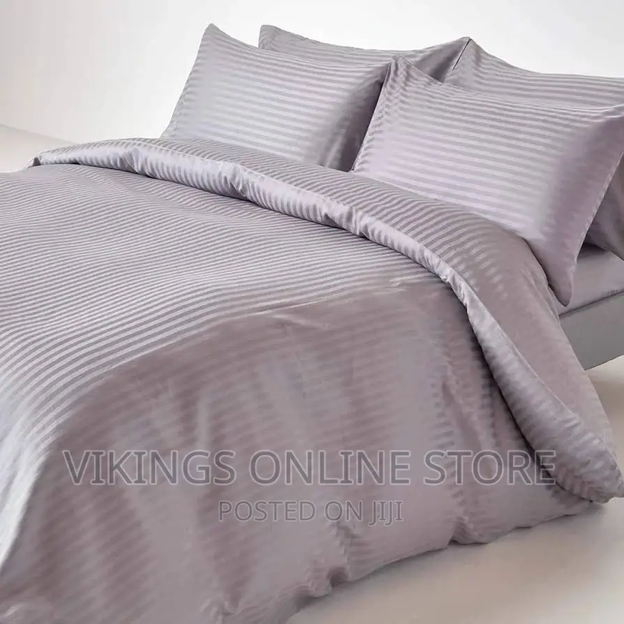 Pair of Royal Grey Flat Bedsheets With Two Pillowcases