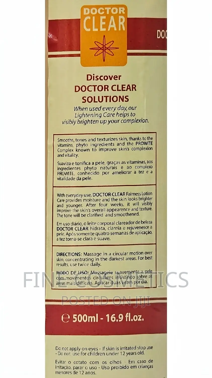 Doctor Clear Lotion | Lightening Care Clarifying Milk. 500ml