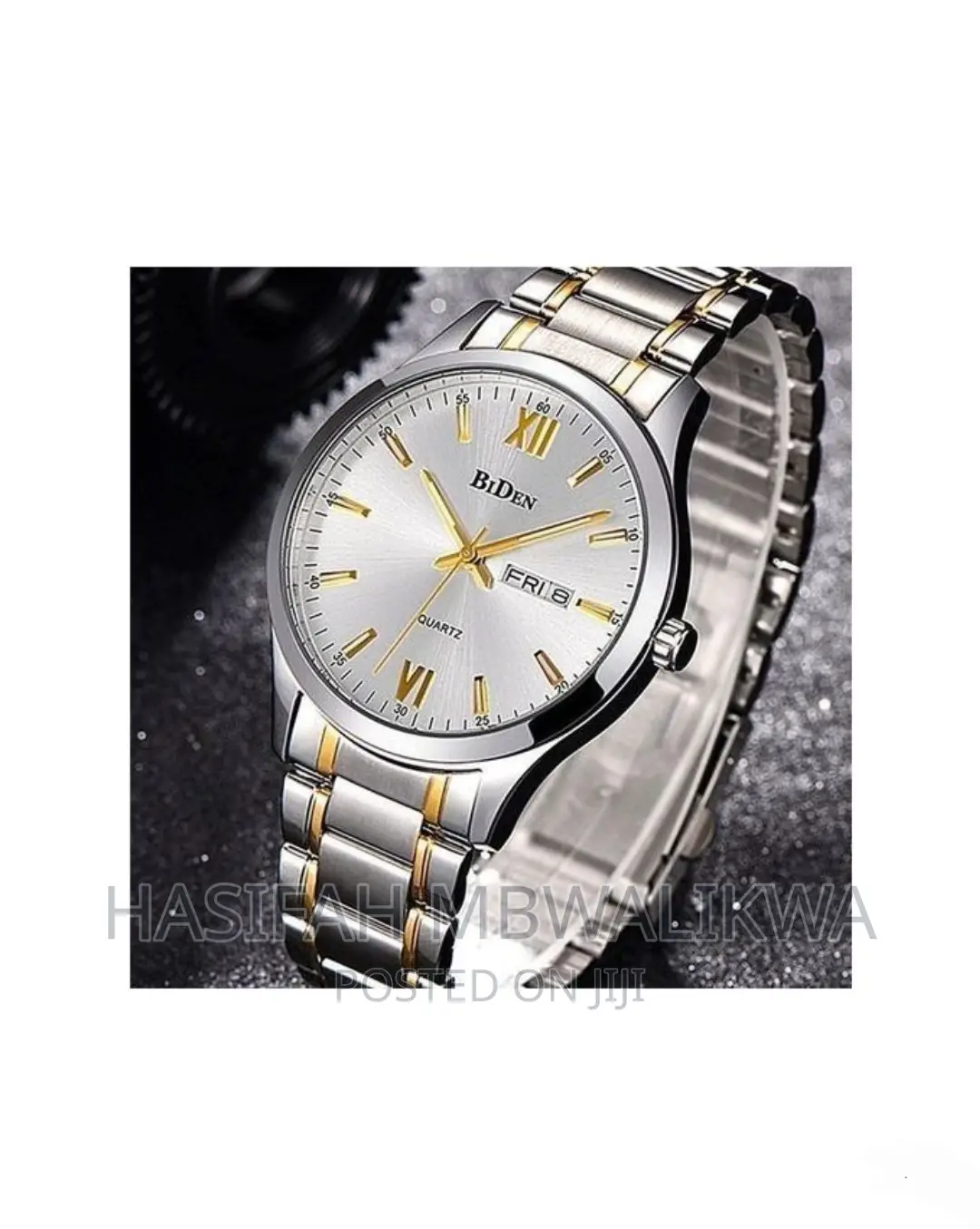 Biden Men's Analog Wrist Watch With Stainless Steel Straps
