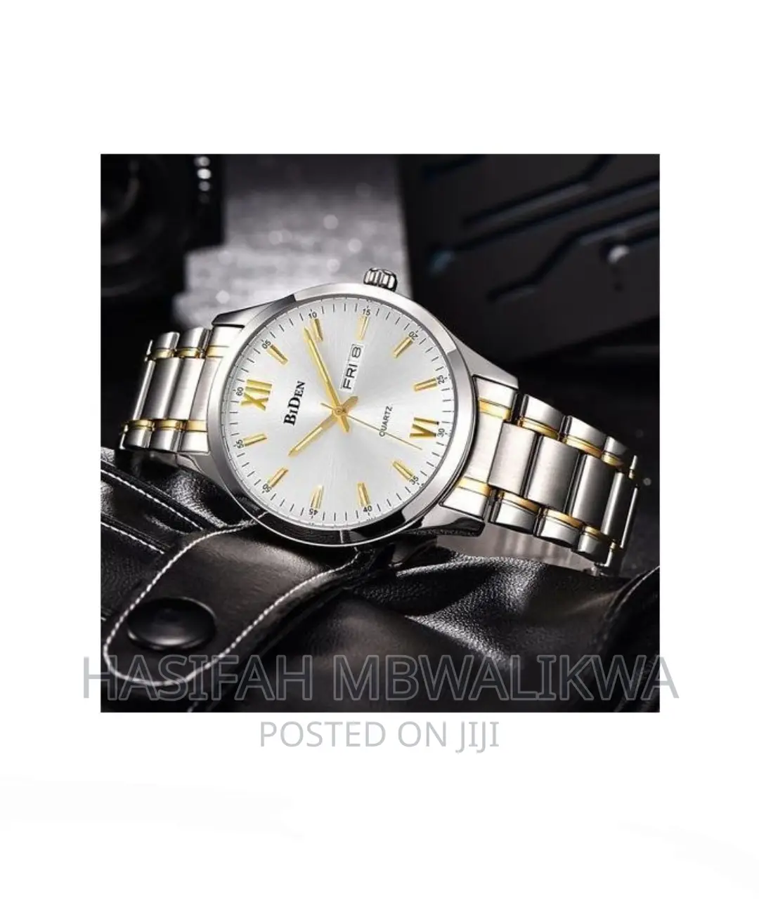Biden Men's Analog Wrist Watch With Stainless Steel Straps